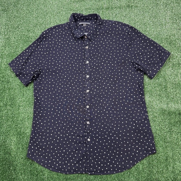 John Varvatos Other - John Varvatos Button Up Shirt Men's Size XL Blue Short Sleeve Collared Slim